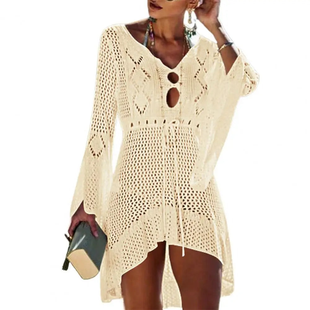 Copricostume in trama SHEER KNIT