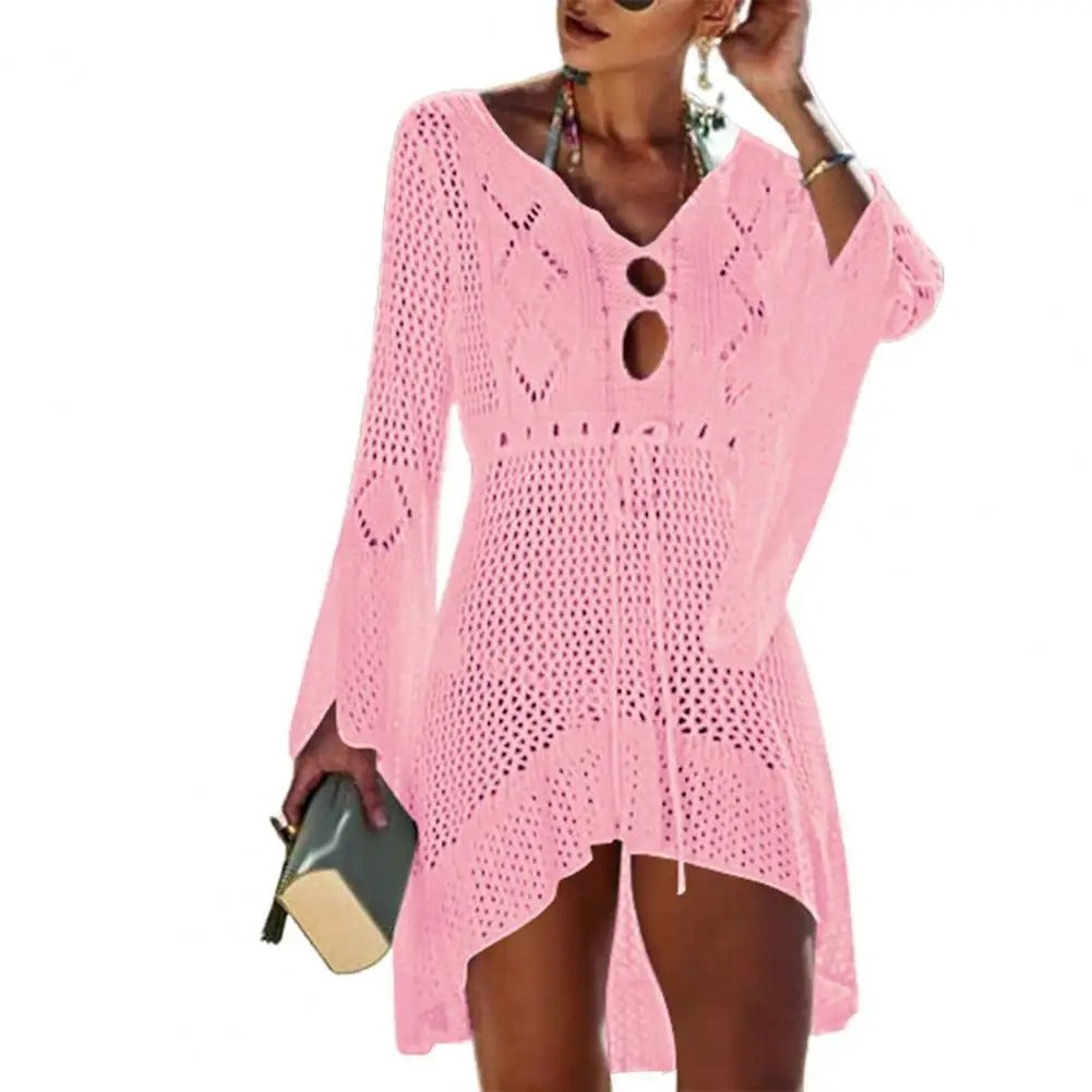 Copricostume in trama SHEER KNIT
