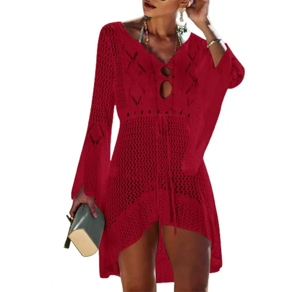 Copricostume in trama SHEER KNIT